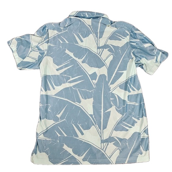 Adidas Polo Shirt Mens‎ Large Blue Golfer Golf Golfing Short Sleeve Stretch - Picture 2 of 8